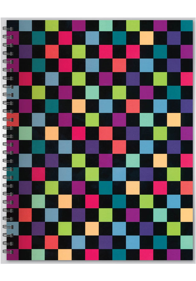Boi Bichitra Notebook [Rainbow Checker Pattern - BBNB0005] Single Line | 200 Pages (Large )