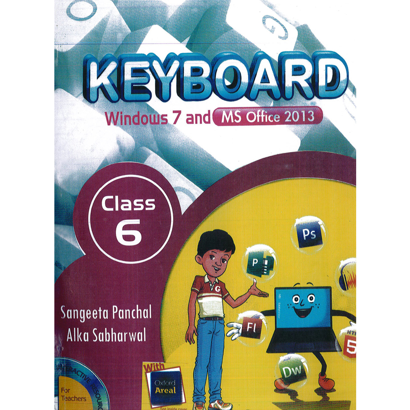 Keyboard Windows 7 and MS Office 2013 Class 6  (Color print)