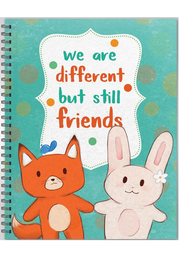 Boi Bichitra Notebook [We Are Different But Still Friends - BBNB0020] Single Line | 200 Pages (Medium)