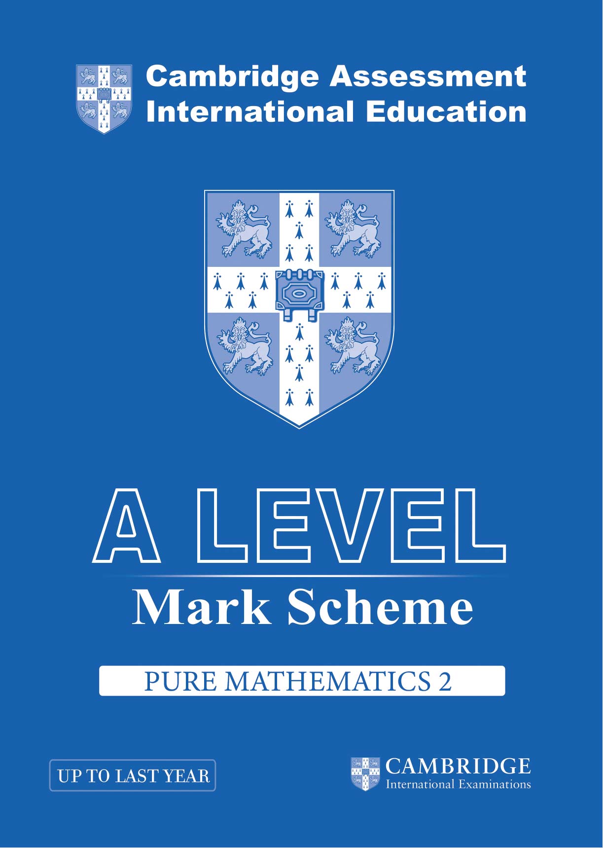 Cambridge International AS Level Pure Mathematics Paper 2 Mark Scheme
