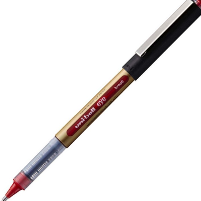 Uni-Ball Eye Broad: Liquid Ink Rollerball Pen - 1.0 mm Red (UB-150-10)