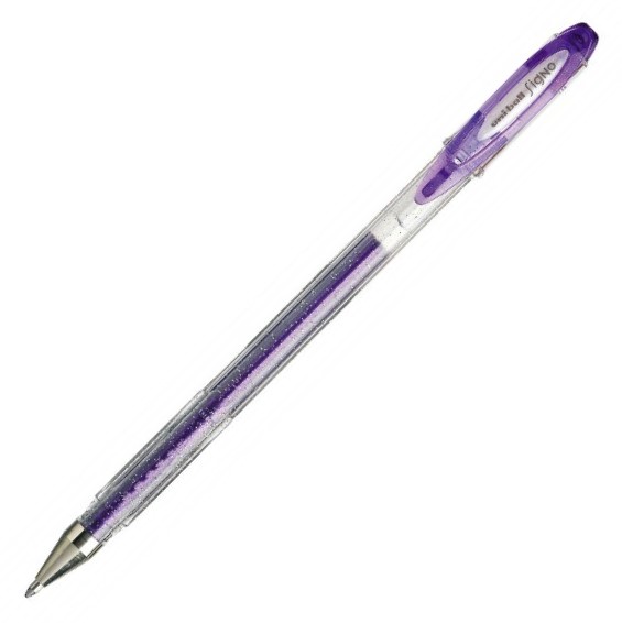 Uni-Ball Signo Sparkling: Glitter Gel Ink Pen - Violet (UM-120SP)