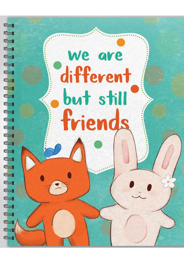 Boi Bichitra Notebook [We Are Different But Still Friends - BBNB0010] Single Line | 200 Pages (Large )