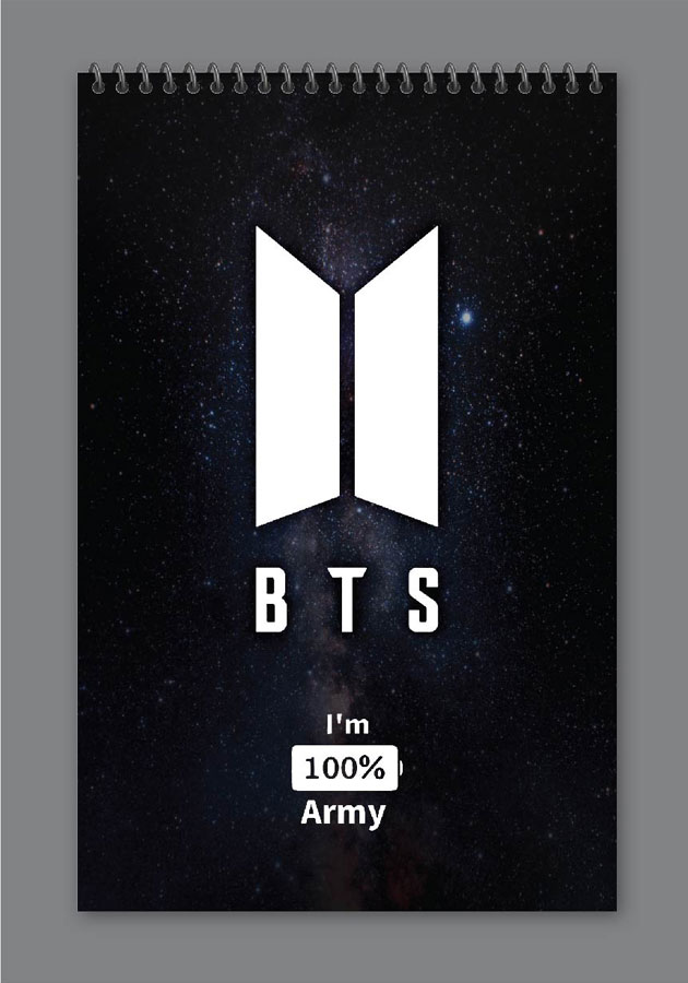 Boi Bichitra Notepad [BTS Army] Unruled | 100 Pages