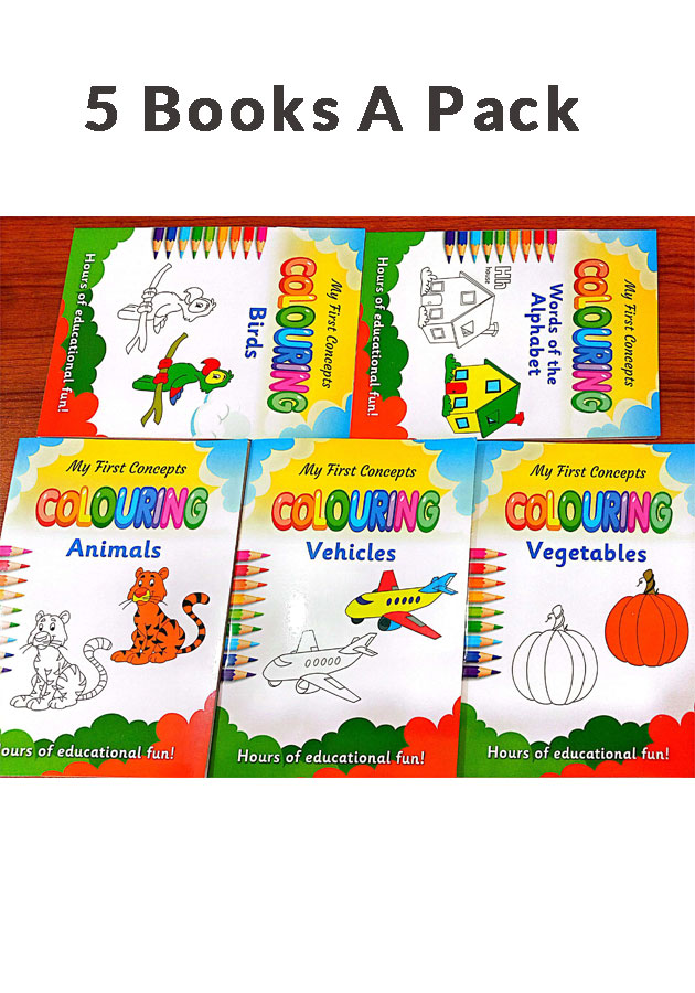 My First Concepts Colouring Book ( 5 Books A Pack )