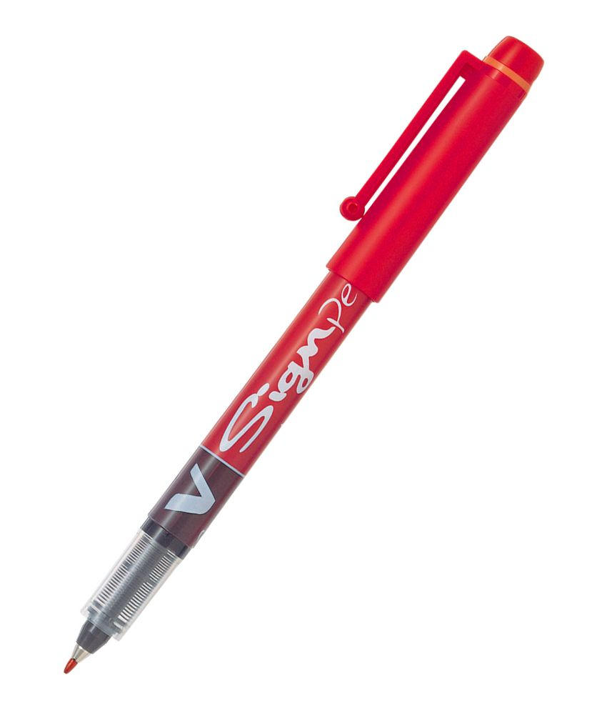 Pilot V-Sign Pen: Fineliner Marker Pen - Medium Tip (Red)