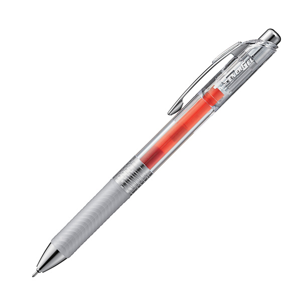 Pentel EnerGel: Retractable Liquid Gel Roller Pen - Needle Point | 0.5 mm Orange (BLN75TL-FX)