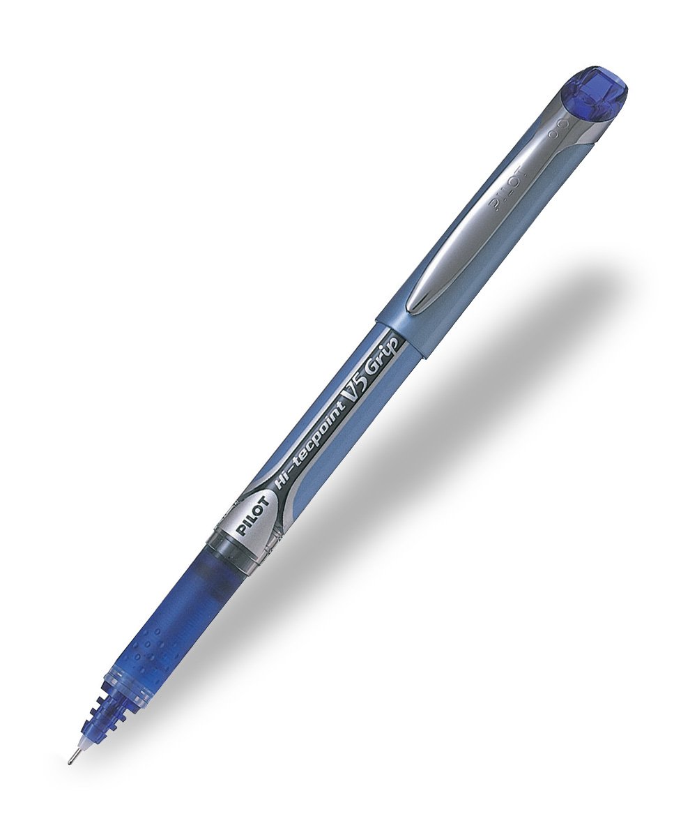 Pilot Hi-Tecpoint V5 Grip: Liquid Ink Rollerball Pen - Fine Tip (Blue)