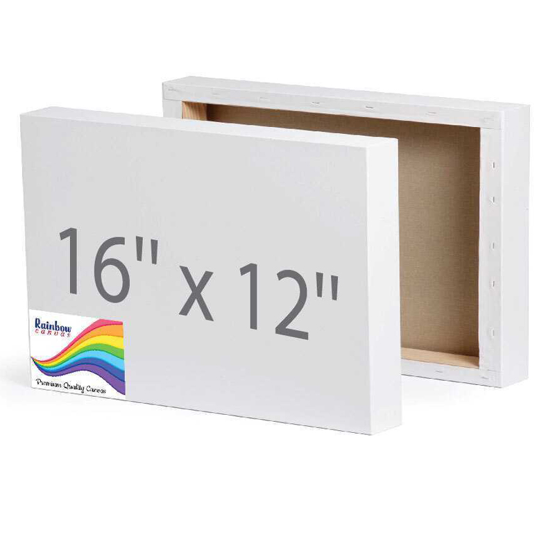 Rainbow Canvas White 12x16''