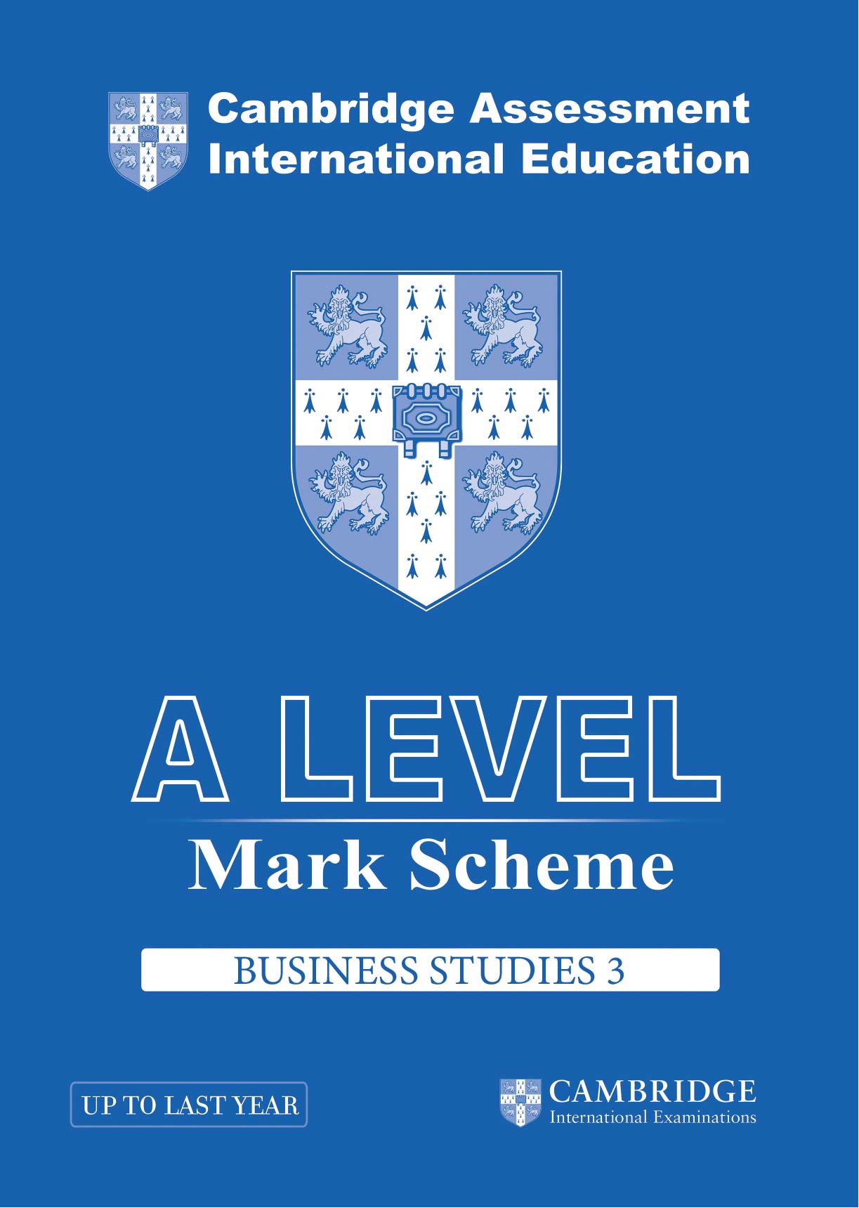 Cambridge International A2 Level Business Studies Paper 3 Mark Scheme