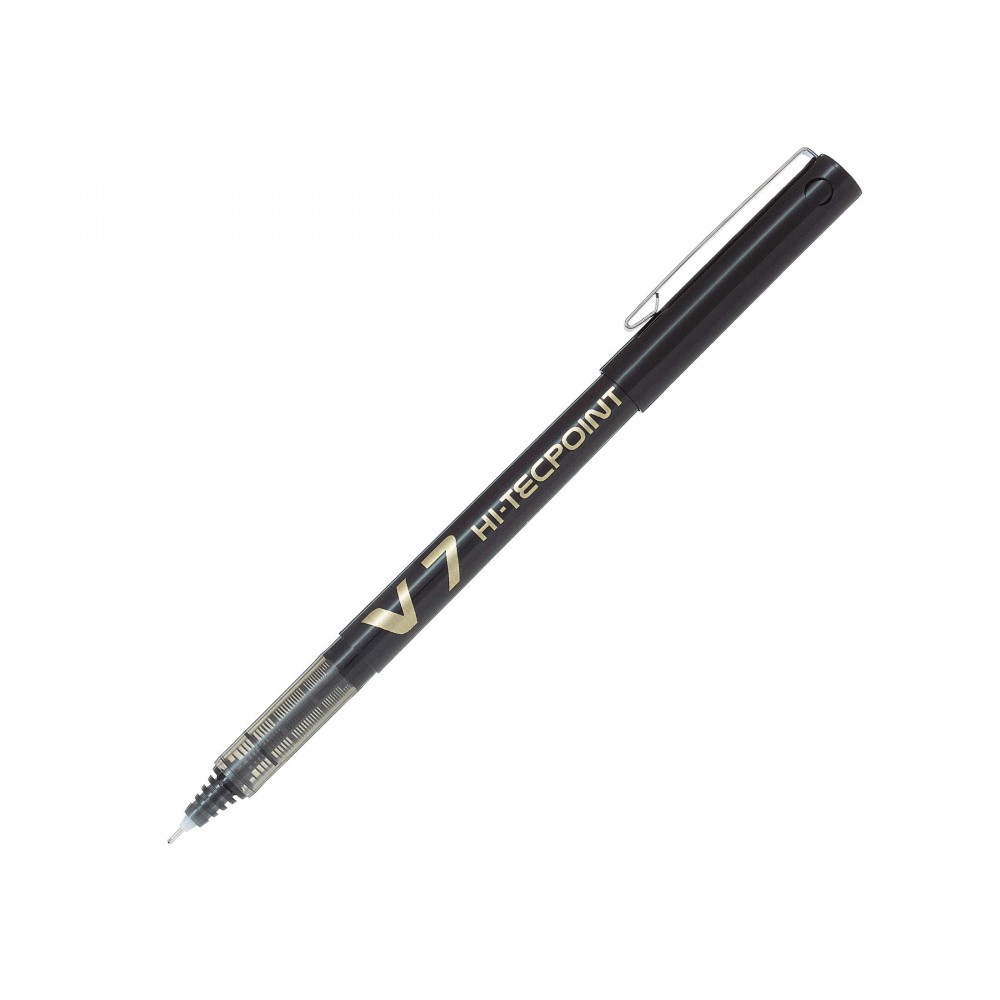 Pilot Hi-Tecpoint V7: Liquid Ink Rollerball Pen - Medium Tip (Black)