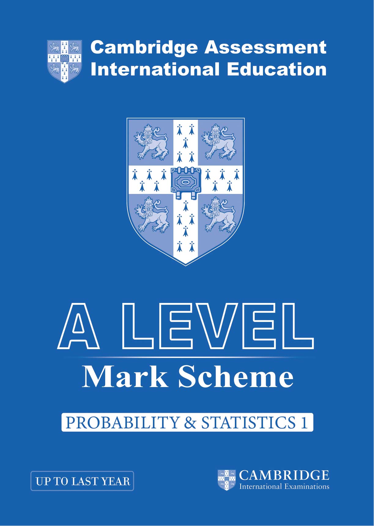 Cambridge International AS Level Probability & Statistics Paper 1 Mark Scheme