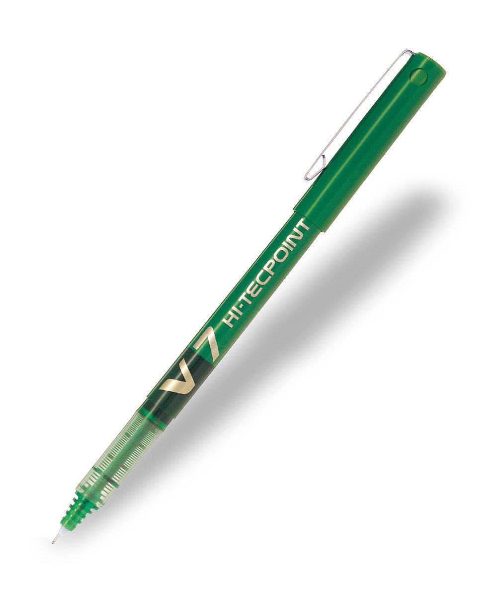Pilot Hi-Tecpoint V7: Liquid Ink Rollerball Pen - Medium Tip (Green)