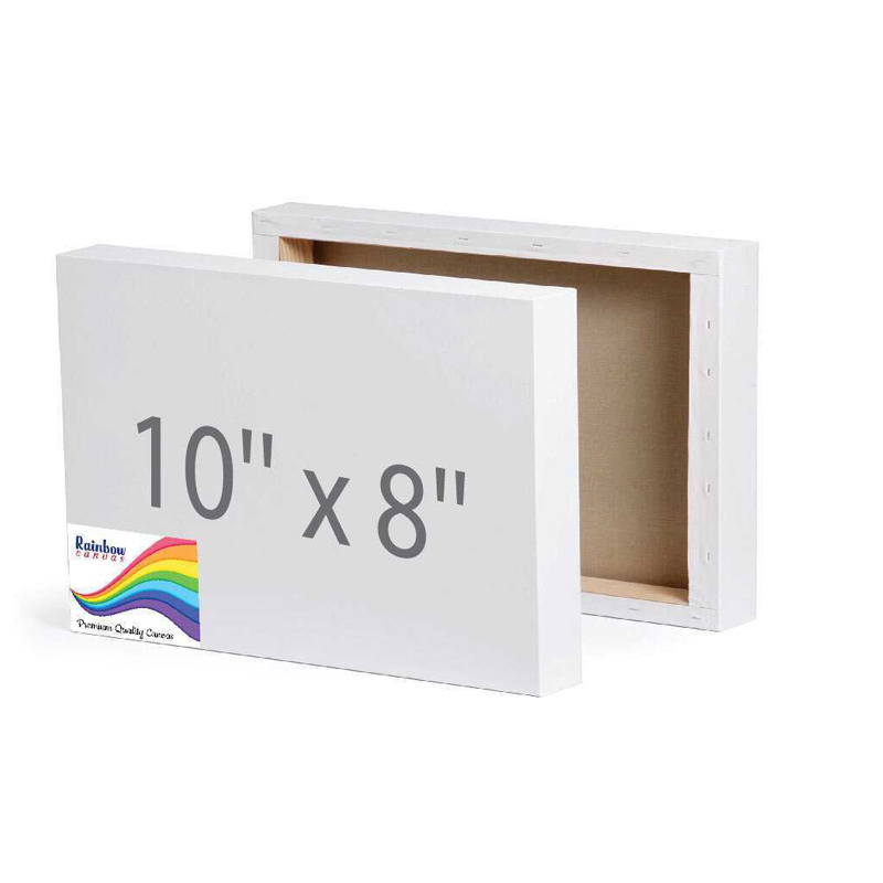 Rainbow Canvas White 8x10''