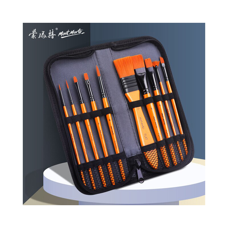 Mont Marte Signature Accrylic Taklon Brush Set in Wallet BMHS0030_V02