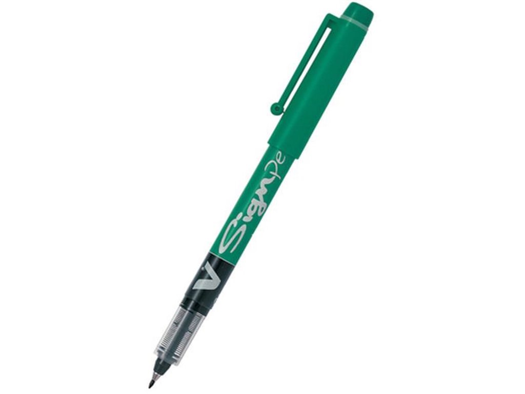 Pilot V-Sign Pen: Fineliner Marker Pen - Medium Tip (Green)