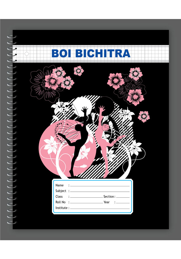 Boi Bichitra Single Line Spiral Copy | 80 GSM | 200 Pages [11.4"x8.6"]