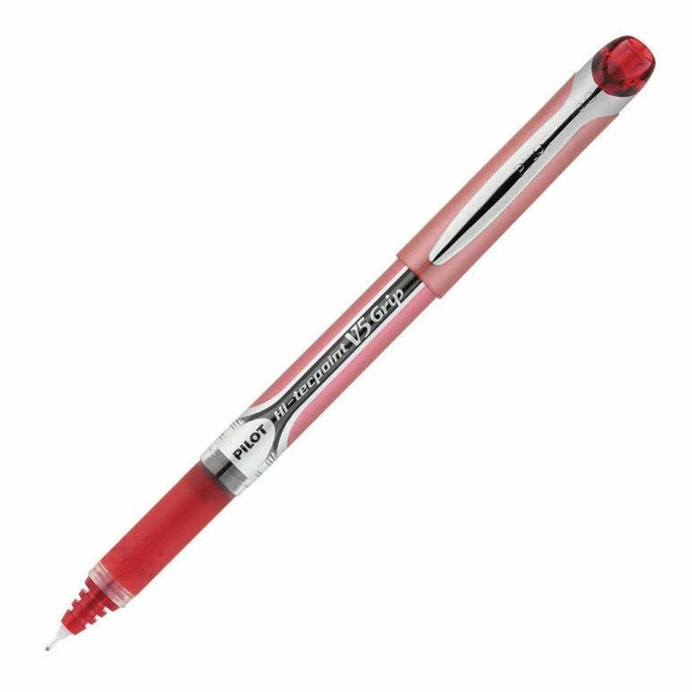 Pilot Hi-Tecpoint V5 Grip: Liquid Ink Rollerball Pen - Fine Tip (Red)