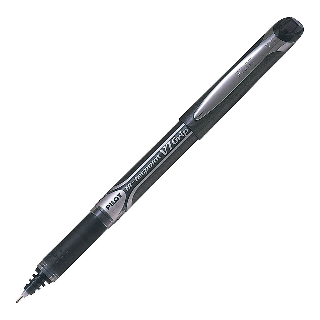 Pilot Hi-Tecpoint V7 Grip: Liquid Ink Rollerball Pen - Medium Tip (Black)