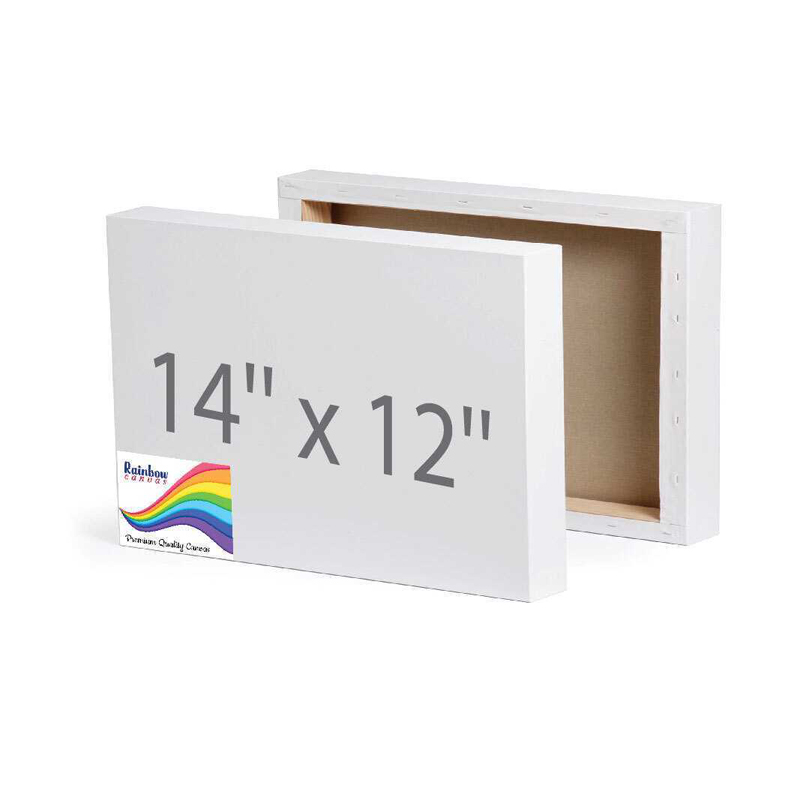 Rainbow Canvas White 12x14''