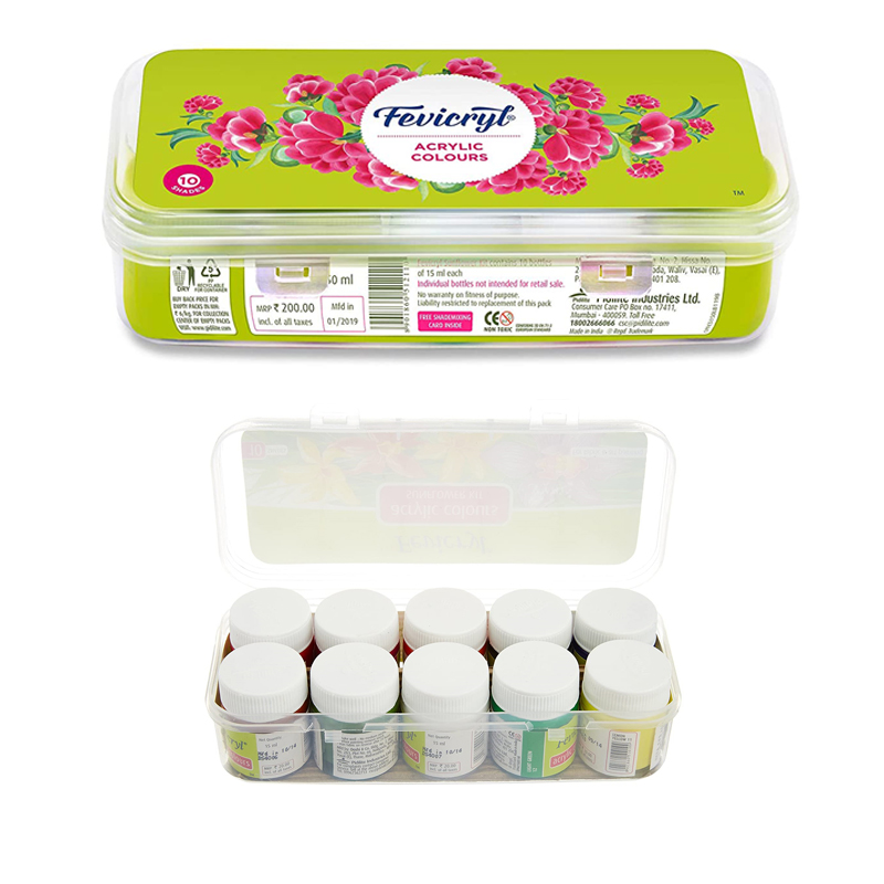 Fevicryl Acrylic Colours 10 Shades