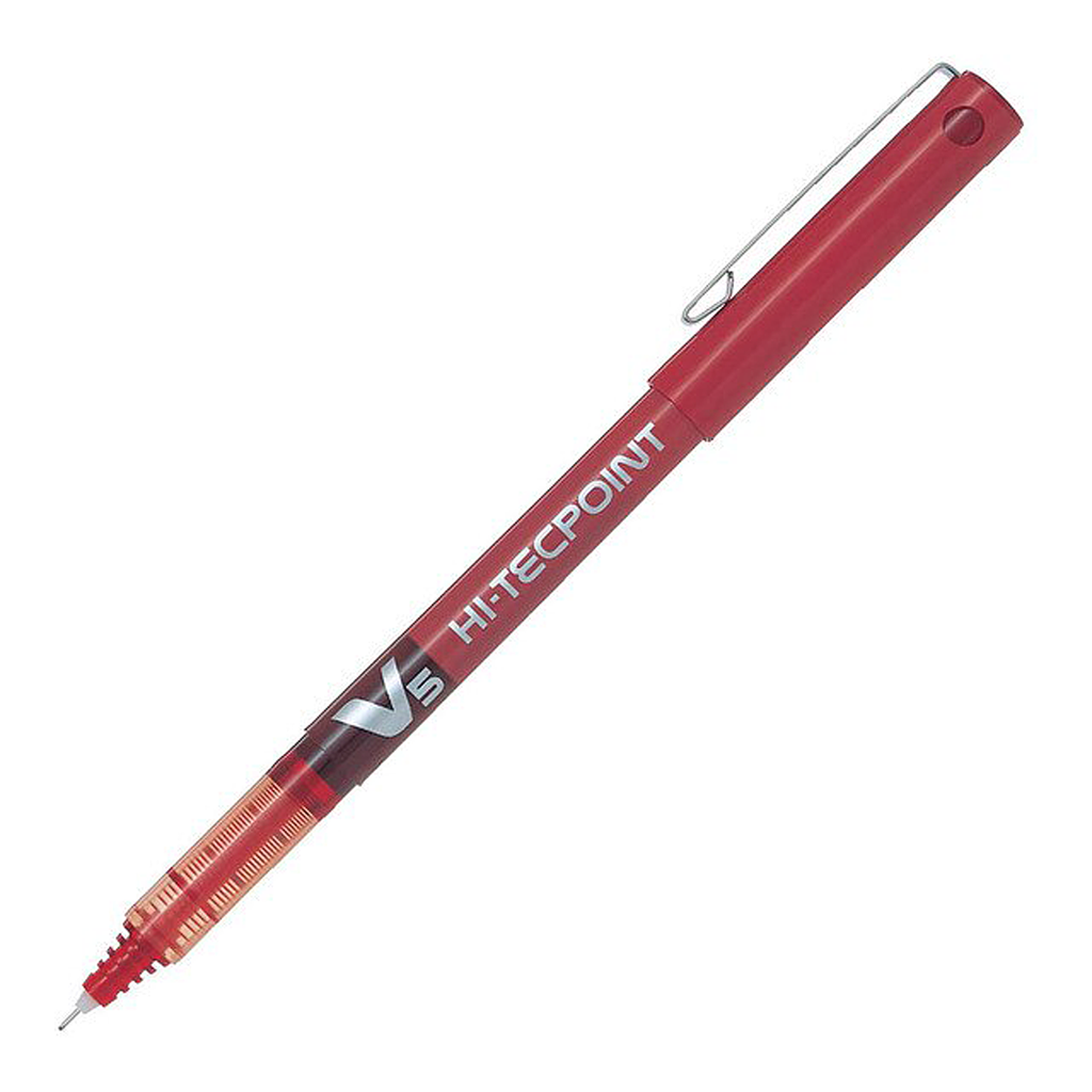 Pilot Hi-Tecpoint V5: Liquid Ink Rollerball Pen - Fine Tip (Red)