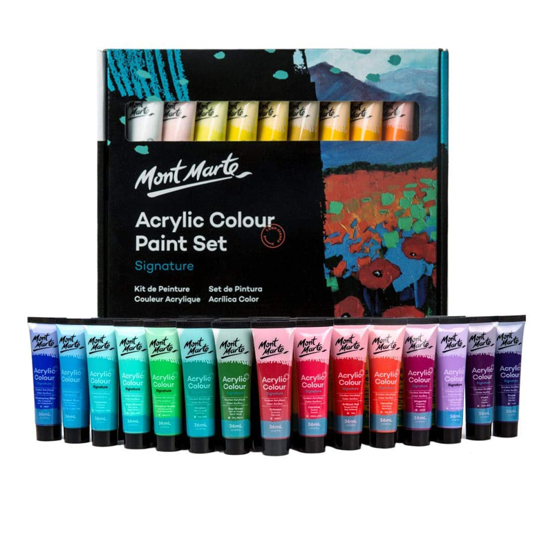 Mont Marte Acrylic Paint Set 36 Colours 36ml