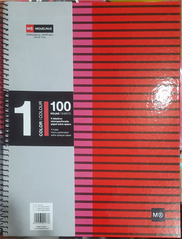 Notebook Red Original Print Spiral