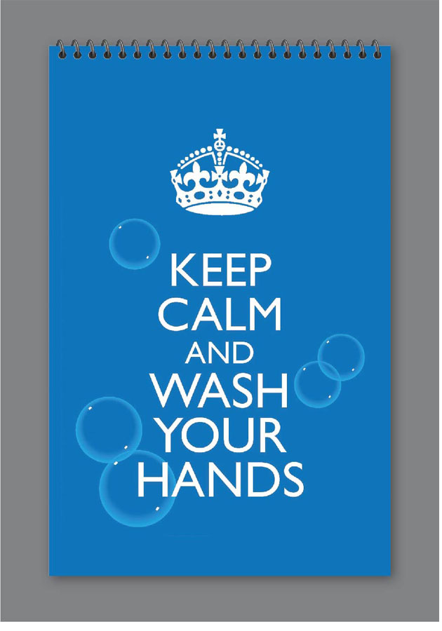 Boi Bichitra Notepad [Keep Calm And Wash Your Hands] Unruled | 100 Pages