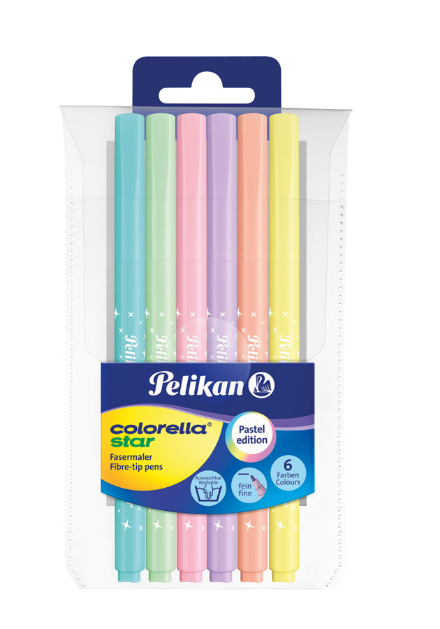 Pelikan Colorella Star Fibre-tip Pens Pastel Edition 6 Colours
