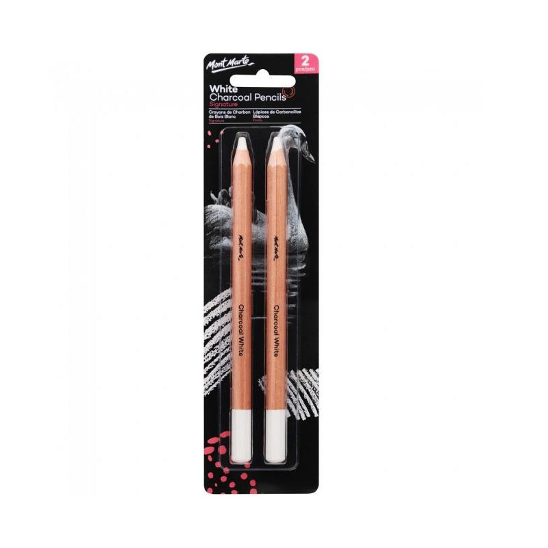 Mont Marte White Charcoal Pencils 2 Pcs MPN0097