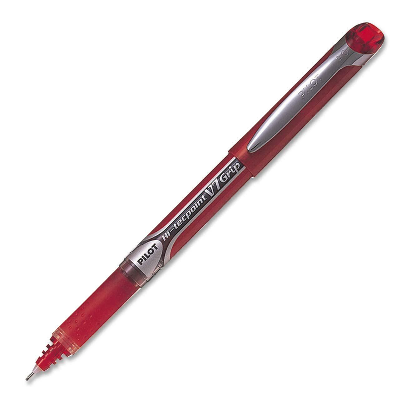 Pilot Hi-Tecpoint V7 Grip: Liquid Ink Rollerball Pen - Medium Tip (Red)