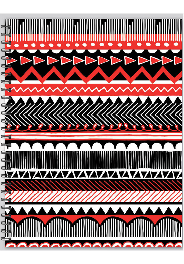 Boi Bichitra Notebook [Black Ethno - BBNB0014] Single Line | 200 Pages (Medium)