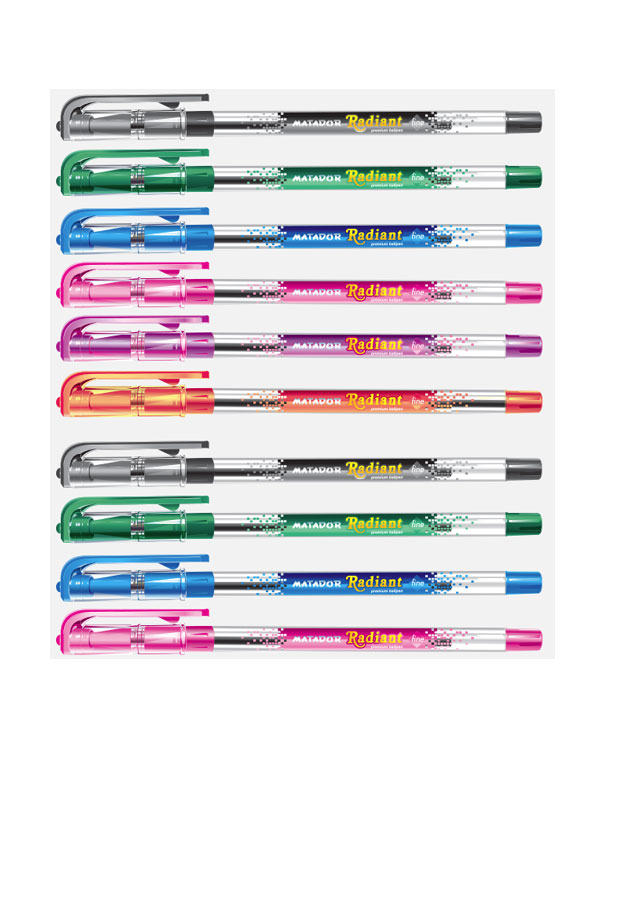 Matador Radiant Ball Pen (Black) (10 Pcs a Pack)