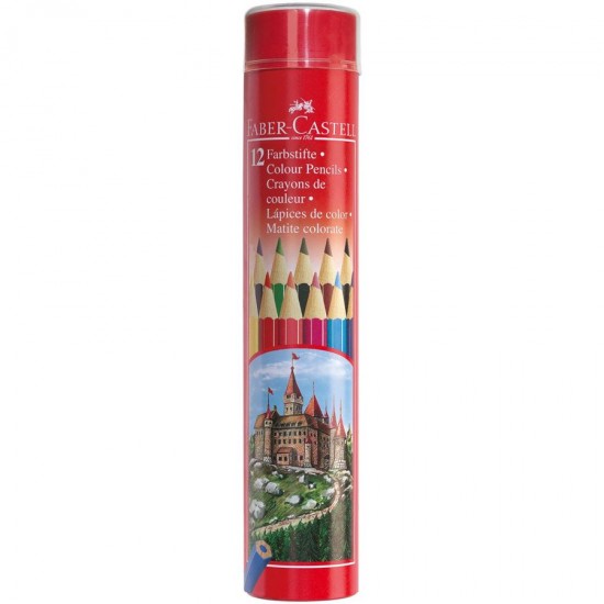 Faber Castell 12 Classic Colour Pencils Round-Tin