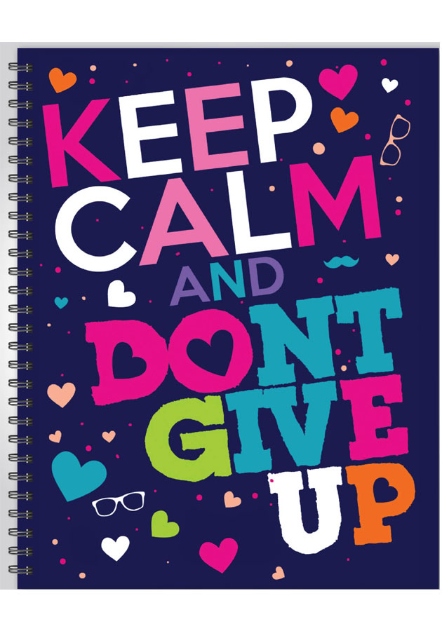 Boi Bichitra Notebook [Keep Calm And Don't Give Up - BBNB0017] Single Line | 200 Pages (Medium)