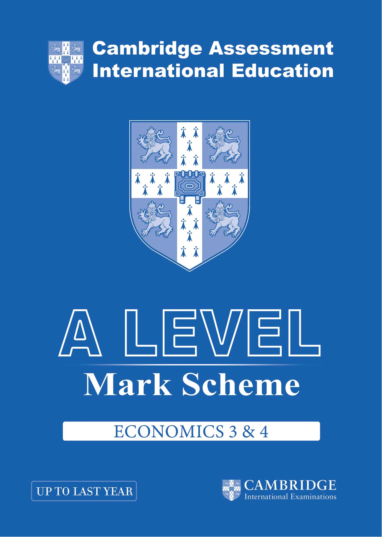 Cambridge International A2 Level Economics Paper 3 & 4 Mark Scheme