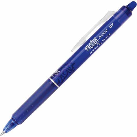 Pilot FriXion Ball Clicker: Gel Ink Rollerball Pen - Medium Tip | 0.7 mm (Blue)