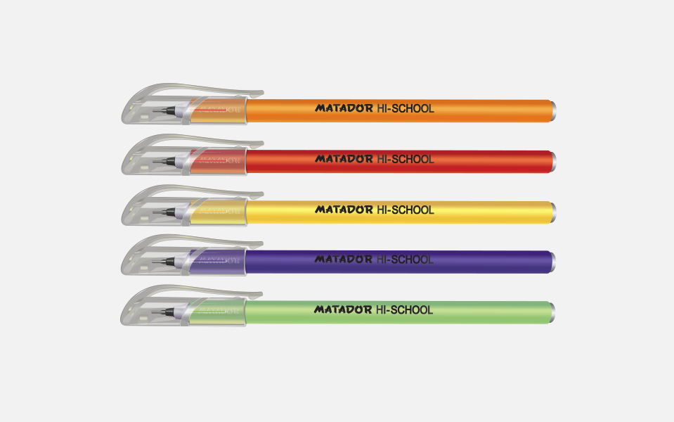 Matador Hi-School Ball Pen (Black)-20 pcs