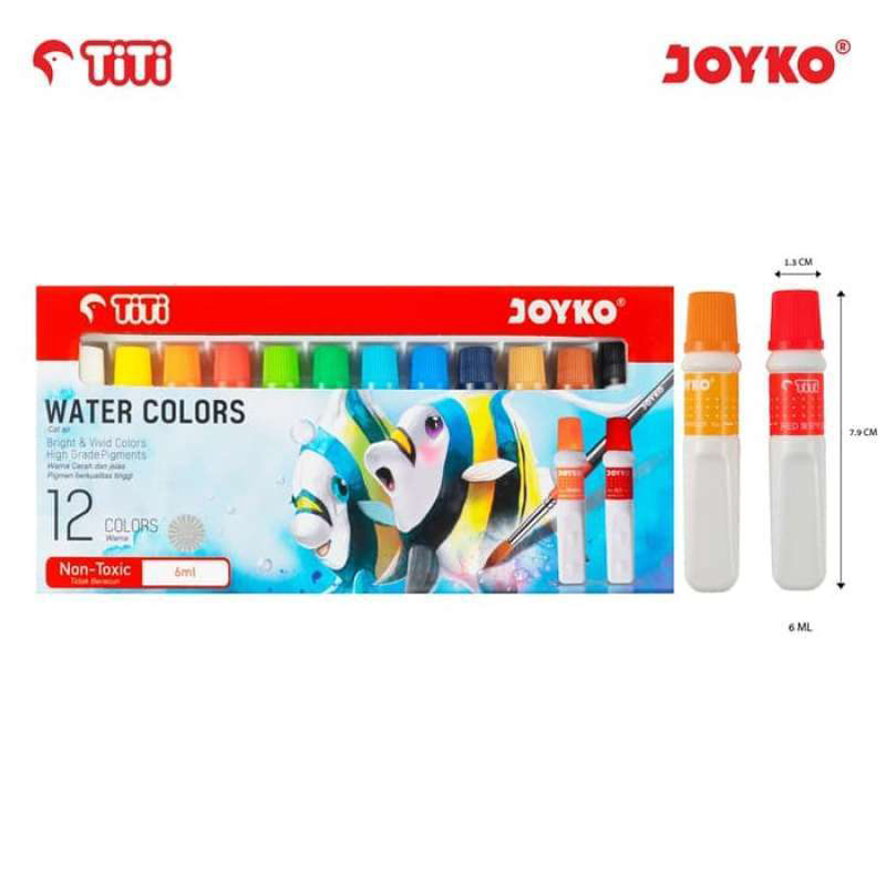TiiTi Non- Toxic Joyko 12 Acrylic Colours (12 ML)