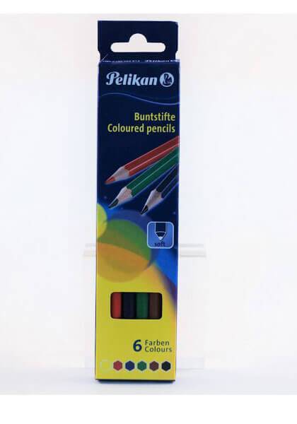 Pelikan Coloured Pencils Long 6 Colours