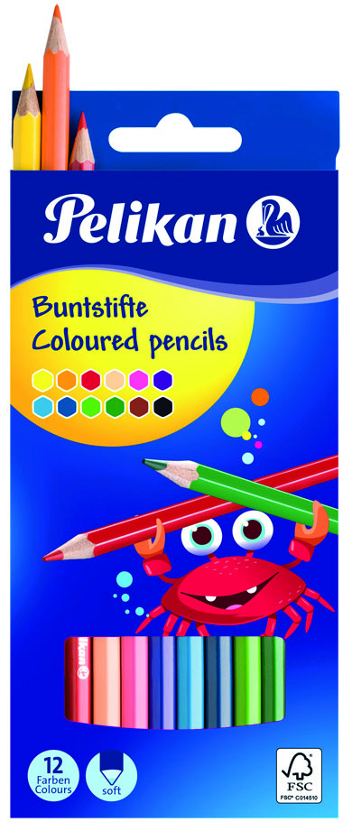 Pelikan Coloured Pencils Long 12 Colours
