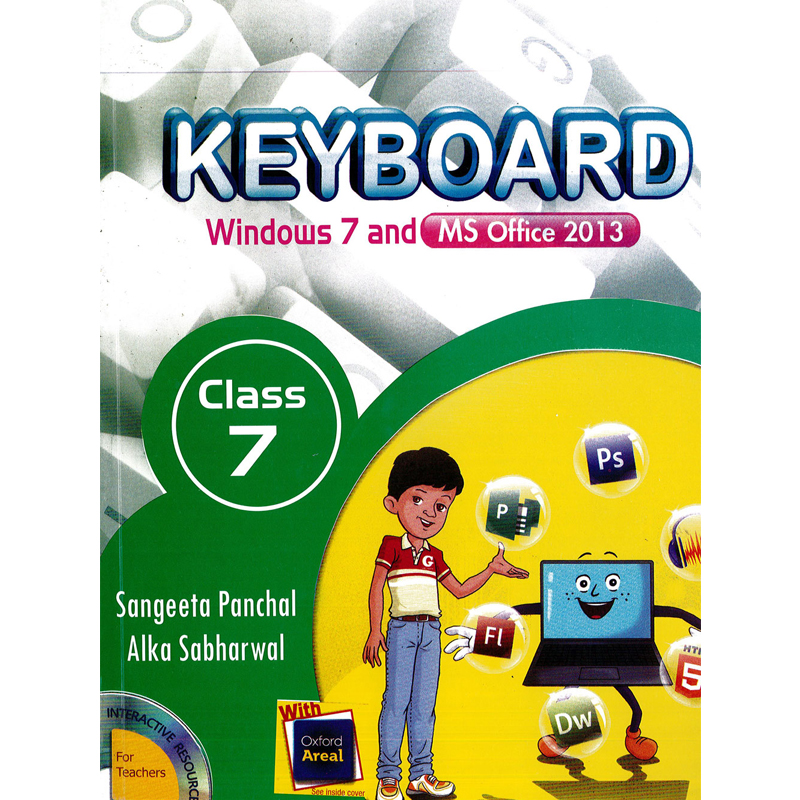 Keyboard Windows 7 and MS Office 2013 Class 7  (Color print)