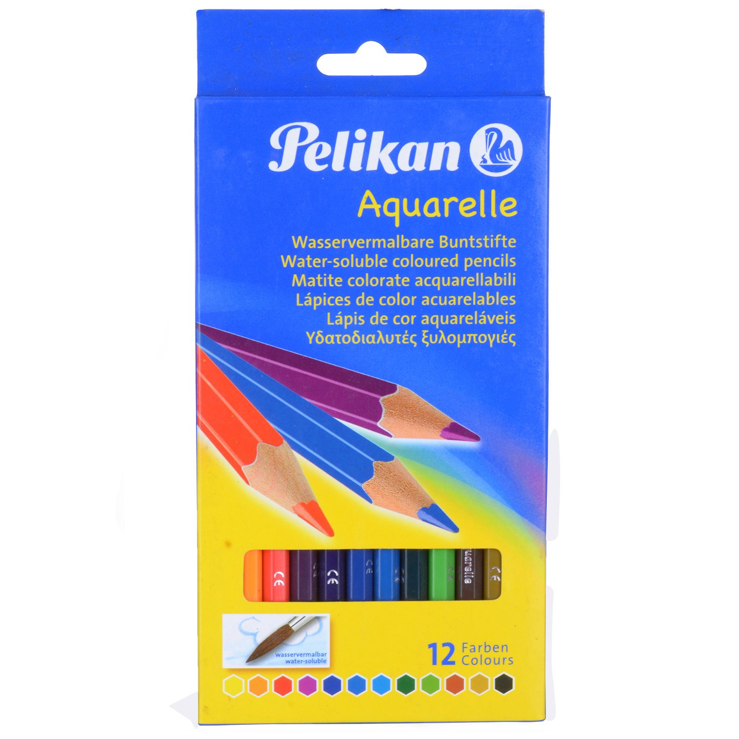 Pelikan Aquarelle Water-Soluble Coloured Pencils 12 Colours