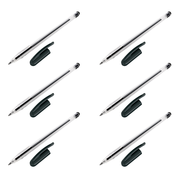 Pelikan Stick Ballpoint Pens Black ( 6 Pens a Pack)