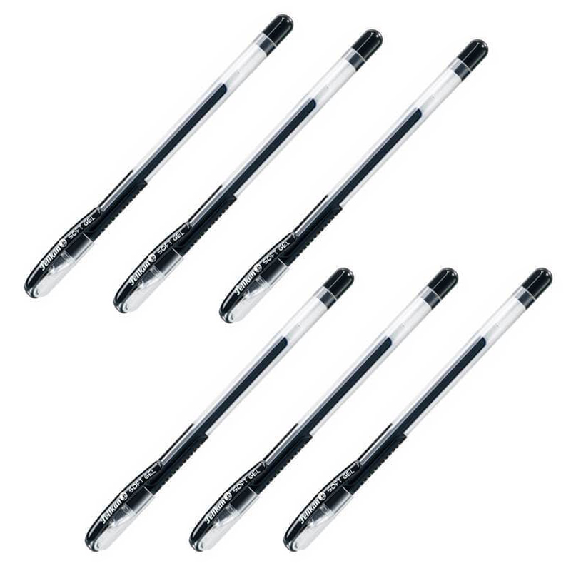 Pelikan Soft Gel Pen Black (6 Pens a Pack)