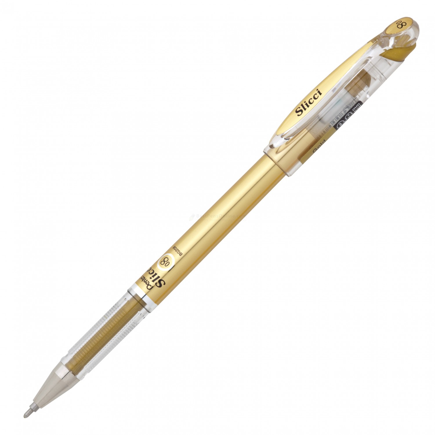 Pentel Slicci: Metallic Gel Ink Roller Pen - 0.8 mm Gold (BG208XX)