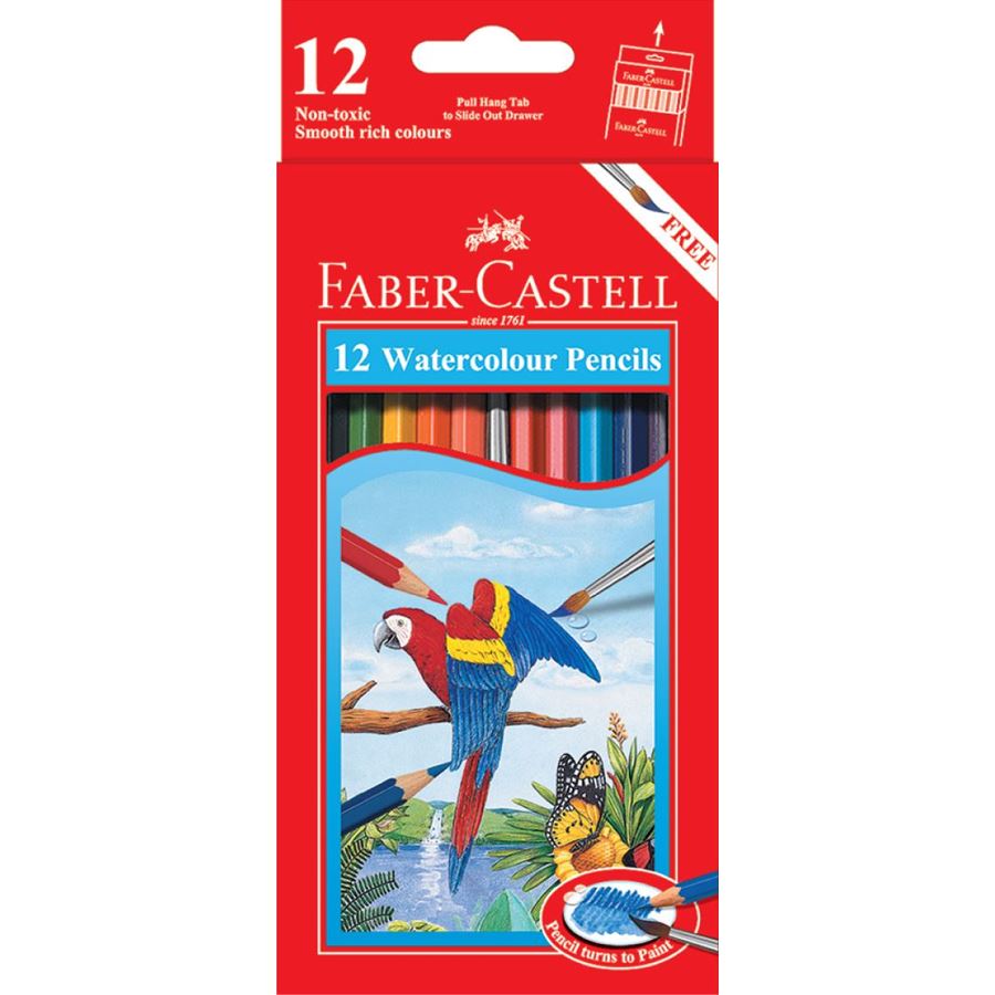 Faber Castell 12 Watercolour Pencils