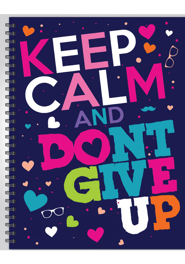 Boi Bichitra Notebook [Keep Calm And Don't Give Up - BBNB0007] Single Line | 200 Pages (Large )