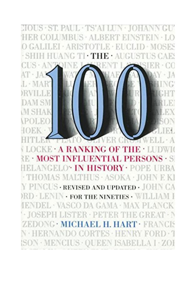 The 100 A Ranking Of The Most Influential Persons In History ( Imported Original Print )